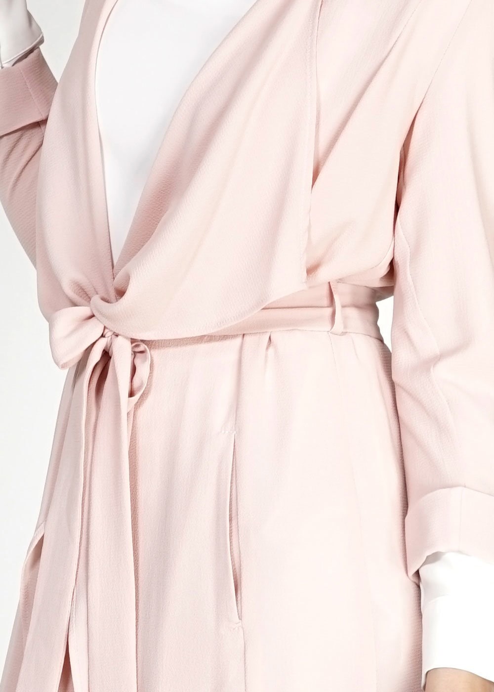 Tesettür giyim PUDRA UZUN TESETTÜR TUNİK 4907