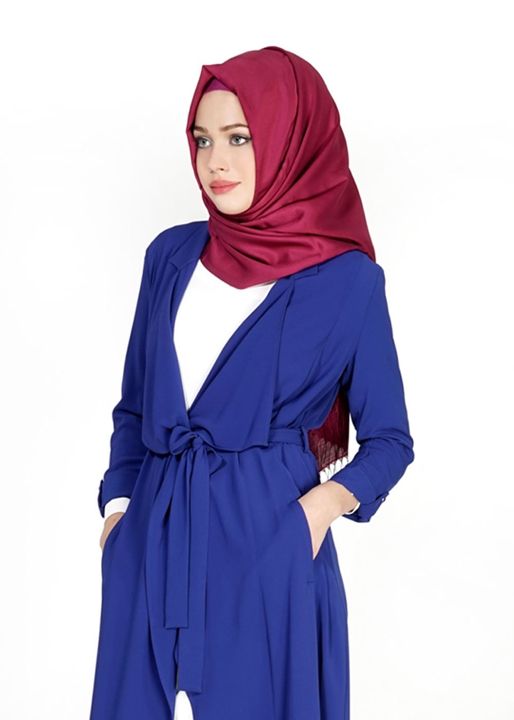 Tesettür giyim LACİVERT UZUN TESETTÜR TUNİK 4907