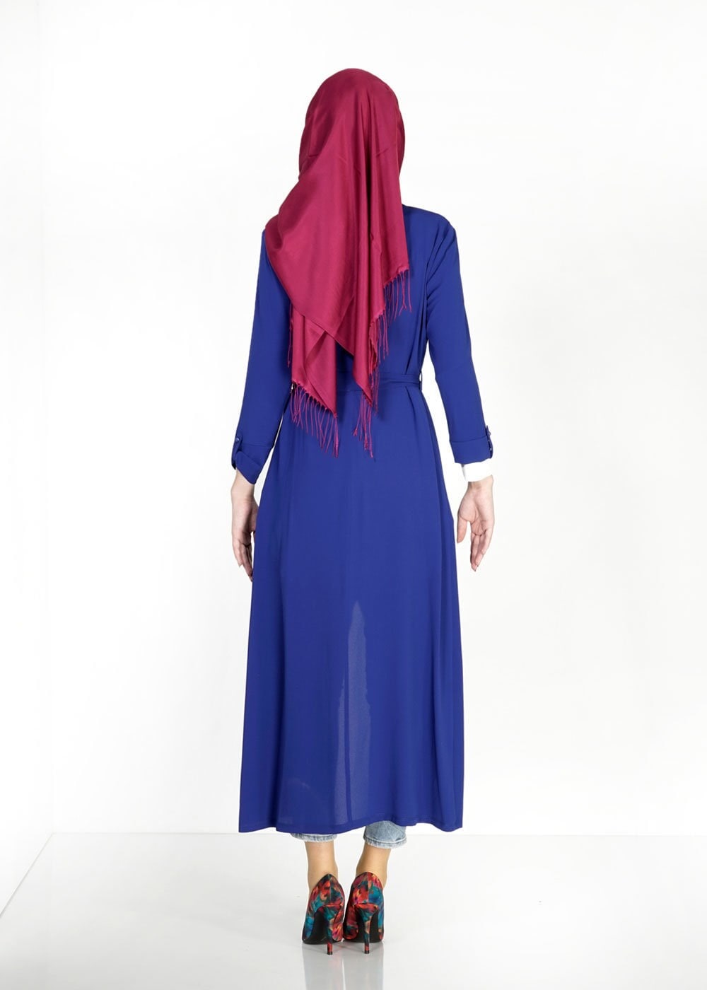 Tesettür giyim LACİVERT UZUN TESETTÜR TUNİK 4907