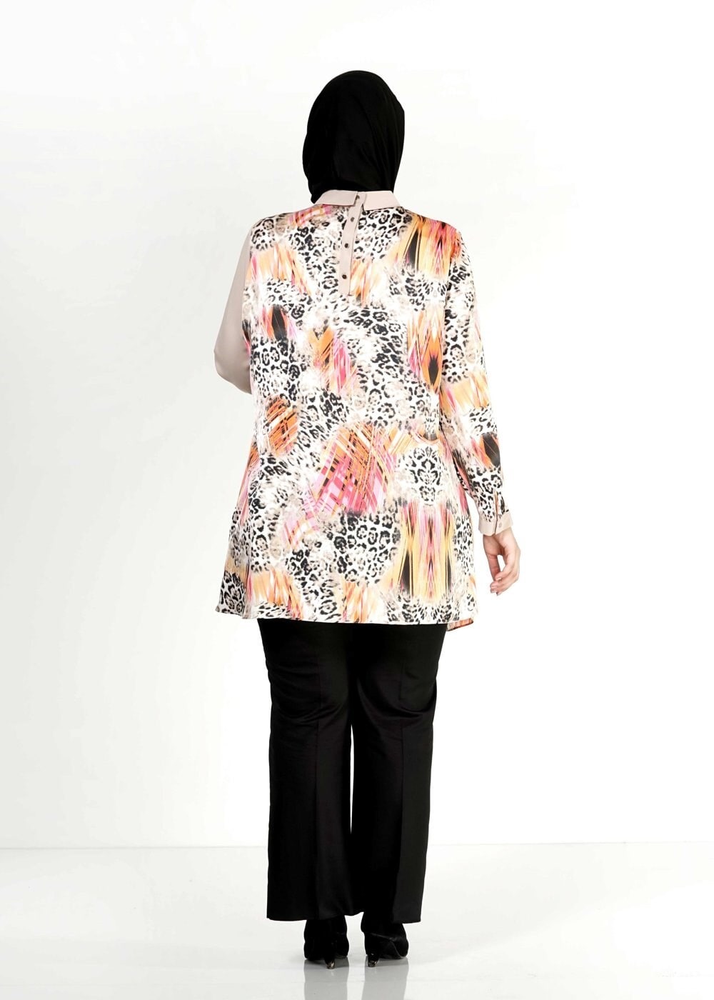 Tesettür giyim MERCAN DESENLİ TUNİK 4918