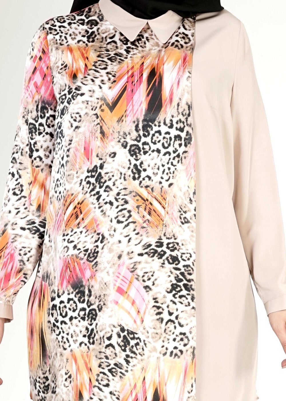 Tesettür giyim MERCAN DESENLİ TUNİK 4918