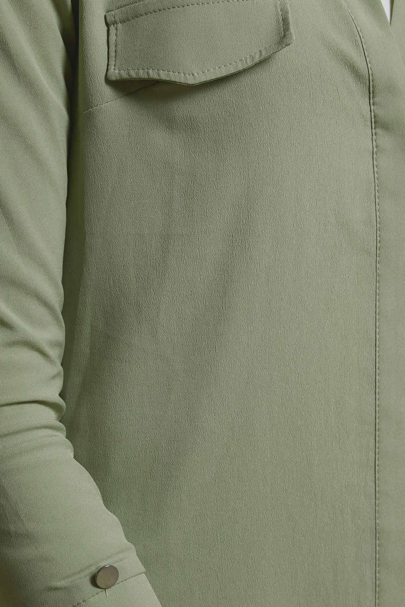 Tesettür giyim YEŞİL YIRTMAÇ DETAYLI TESETTÜR TUNİK 4965