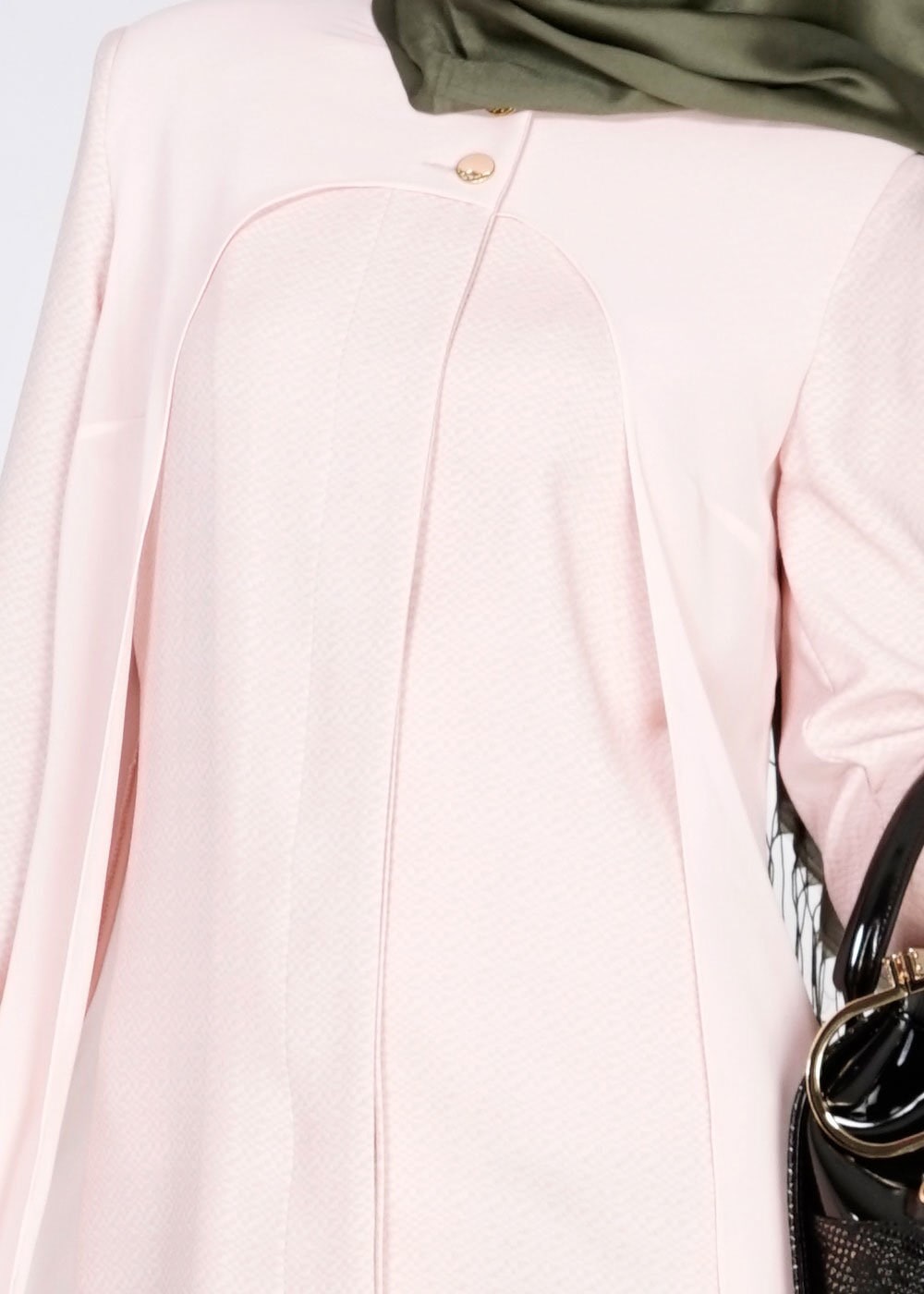 Tesettür giyim PUDRA 1435 Nazenin Tesettür Trench