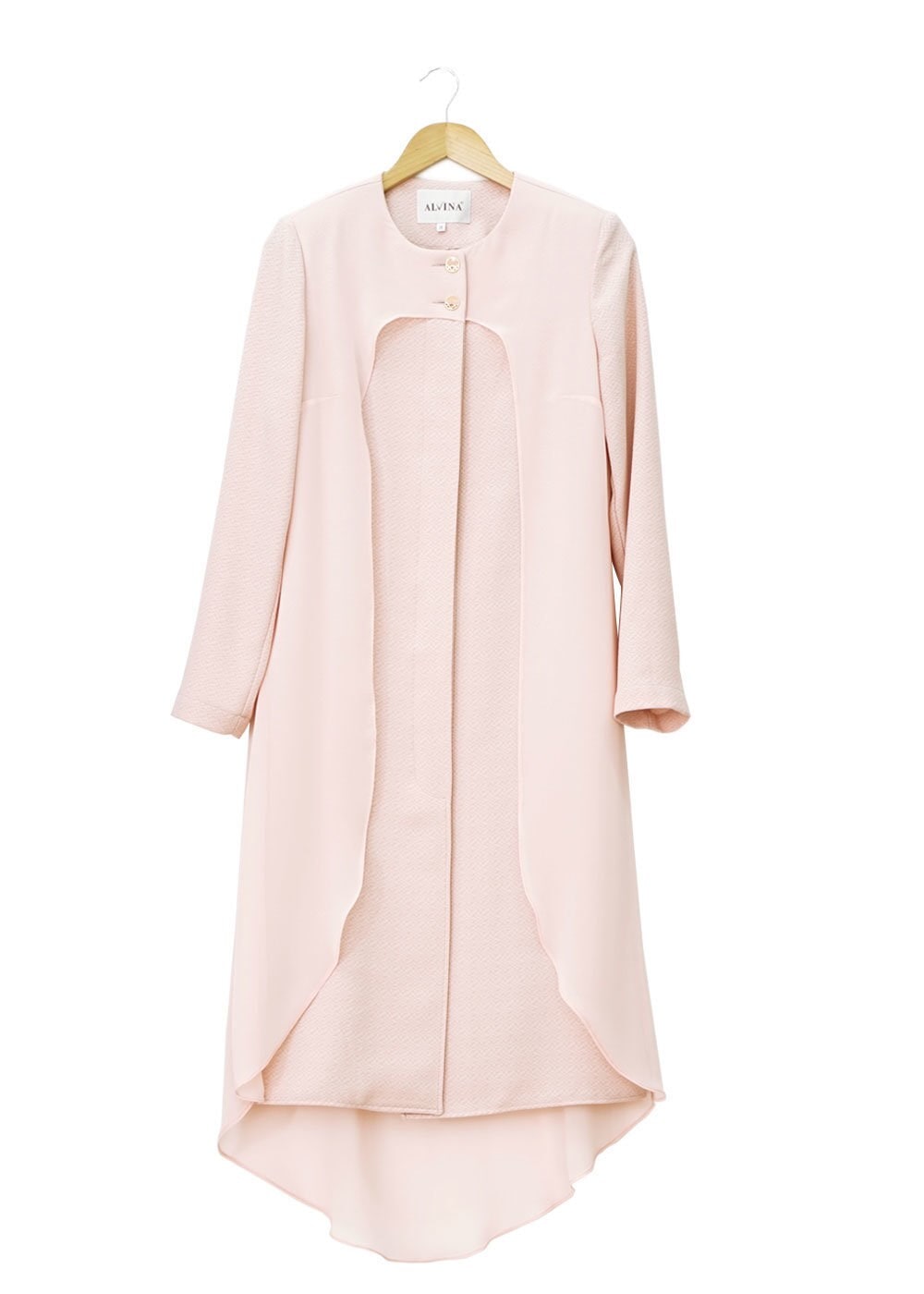 Tesettür giyim PUDRA 1435 Nazenin Tesettür Trench