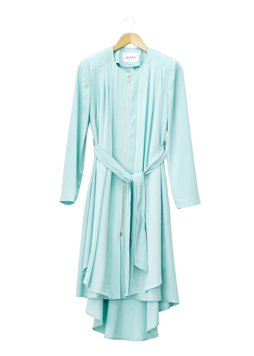 Tesettür giyim YEŞİL 1439 Feris Tesettür Trench