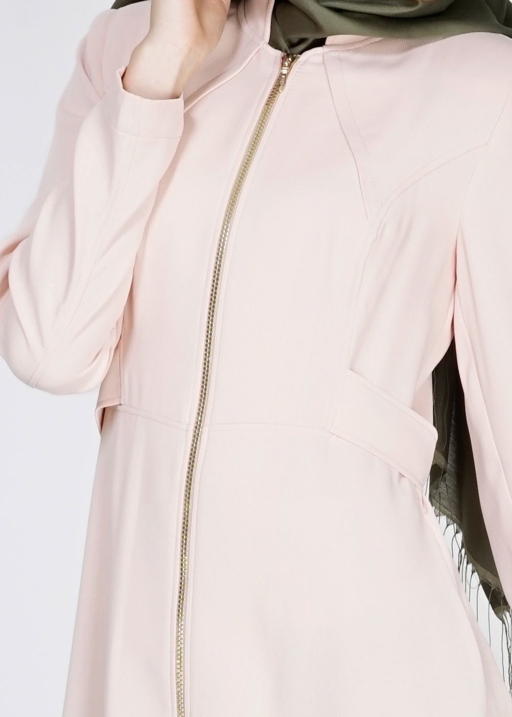 Tesettür giyim PUDRA 1445 Marca Tesettür Trench