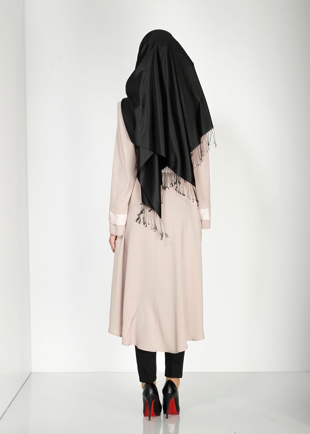 Tesettür giyim BEJ 1448 Virona Tesettür Trench