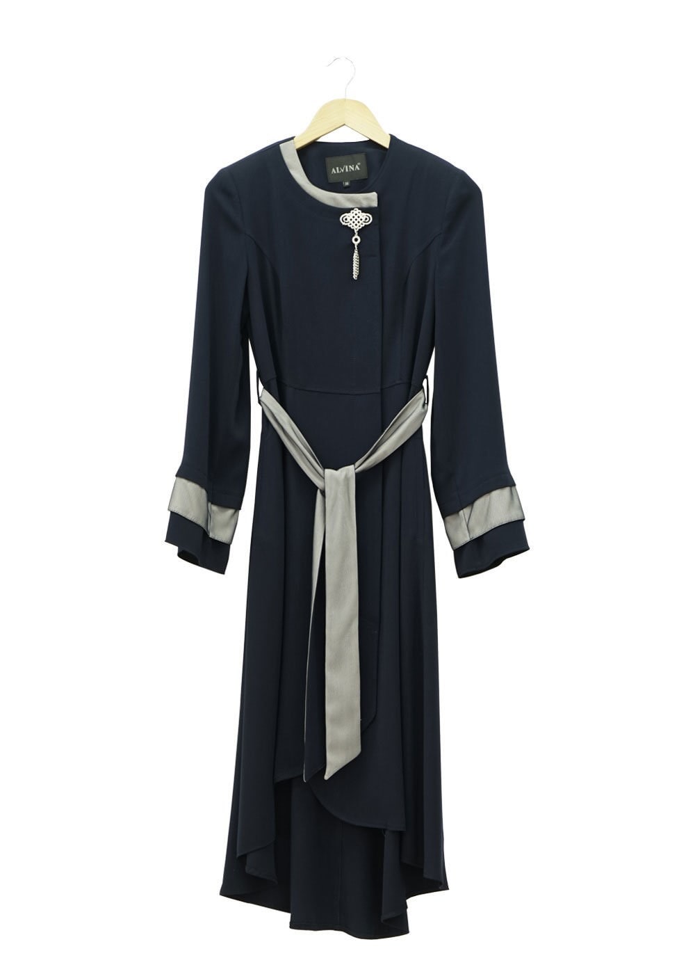 Tesettür giyim LACİVERT 1448 Virona Tesettür Trench