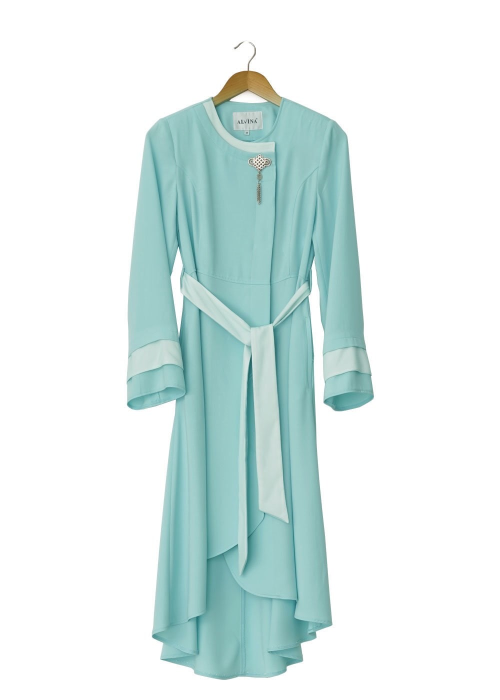 Tesettür giyim YEŞİL 1448 Virona Tesettür Trench