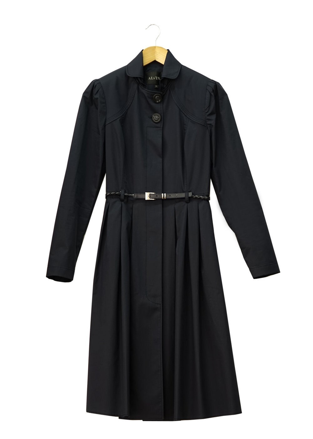 Tesettür giyim LACİVERT DÜĞME DETAYLI TRENÇKOT 1451