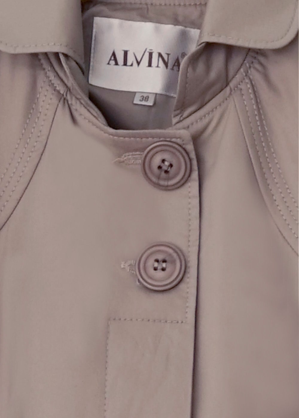 Tesettür giyim BEJ DÜĞME DETAYLI TRENÇKOT 1451