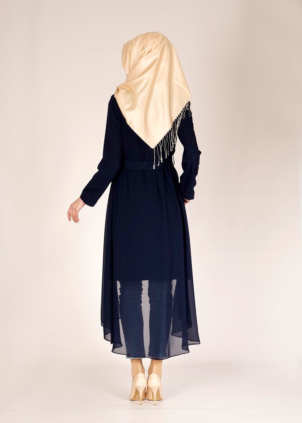 Tesettür giyim LACİVERT 1466 NAZENİN 5960 TRENCH 38/44