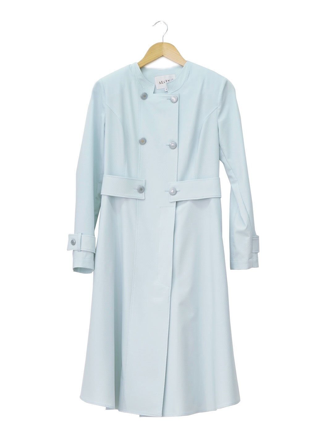 Tesettür giyim MAVİ ARKASI FERMUAR DETAYLI TRENÇKOT 1467