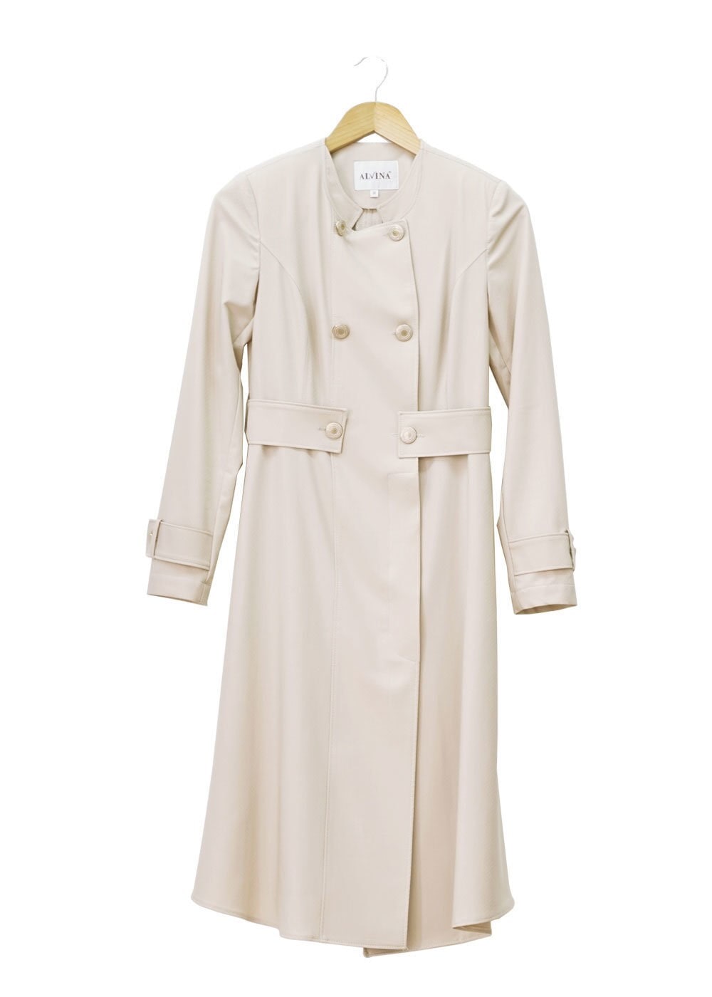 Tesettür giyim BEJ ARKASI FERMUAR DETAYLI TRENÇKOT 1467