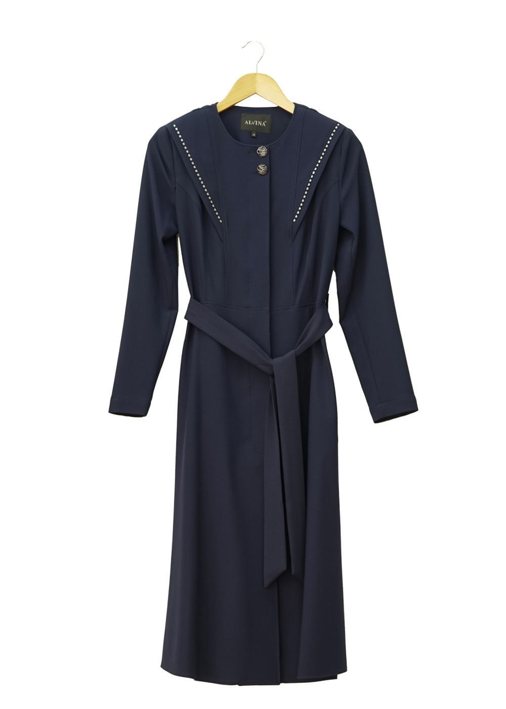 Tesettür giyim LACİVERT 1484 GOFRET-2 TRENCH 38/46 TEK38