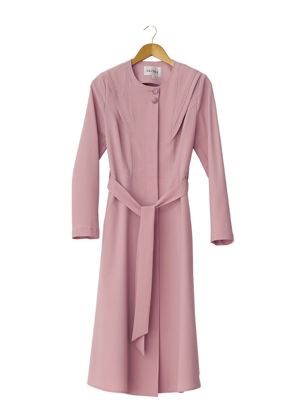 Tesettür giyim PUDRA 1484 GOFRET-2 TRENCH 38/46 TEK38