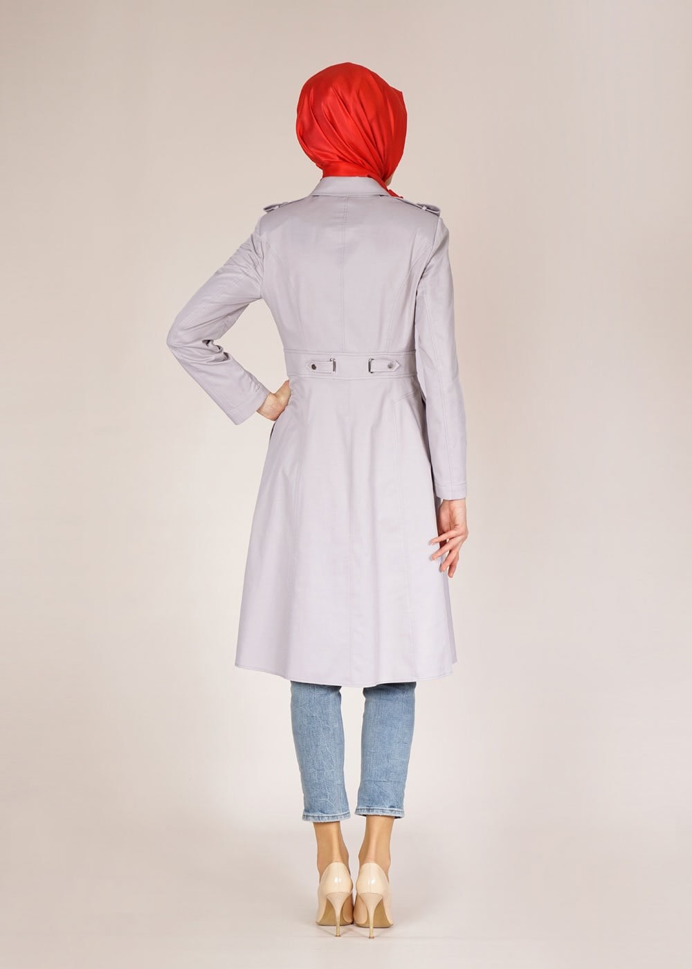 Tesettür giyim BEJ 1488 Beste Tesettür Trench