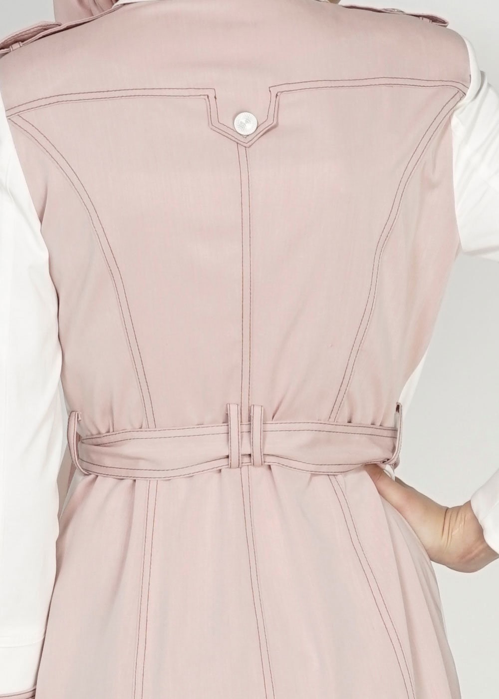 Tesettür giyim PUDRA 1498 Dulce Tesettür Trench