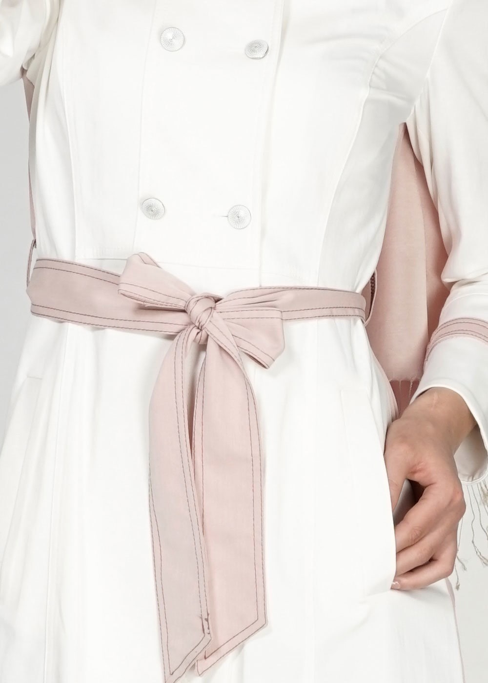 Tesettür giyim PUDRA 1498 Dulce Tesettür Trench