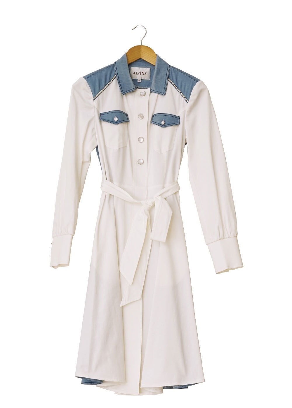 Hijab clothing WHITE 1500 MİRA TRENCH 36/44