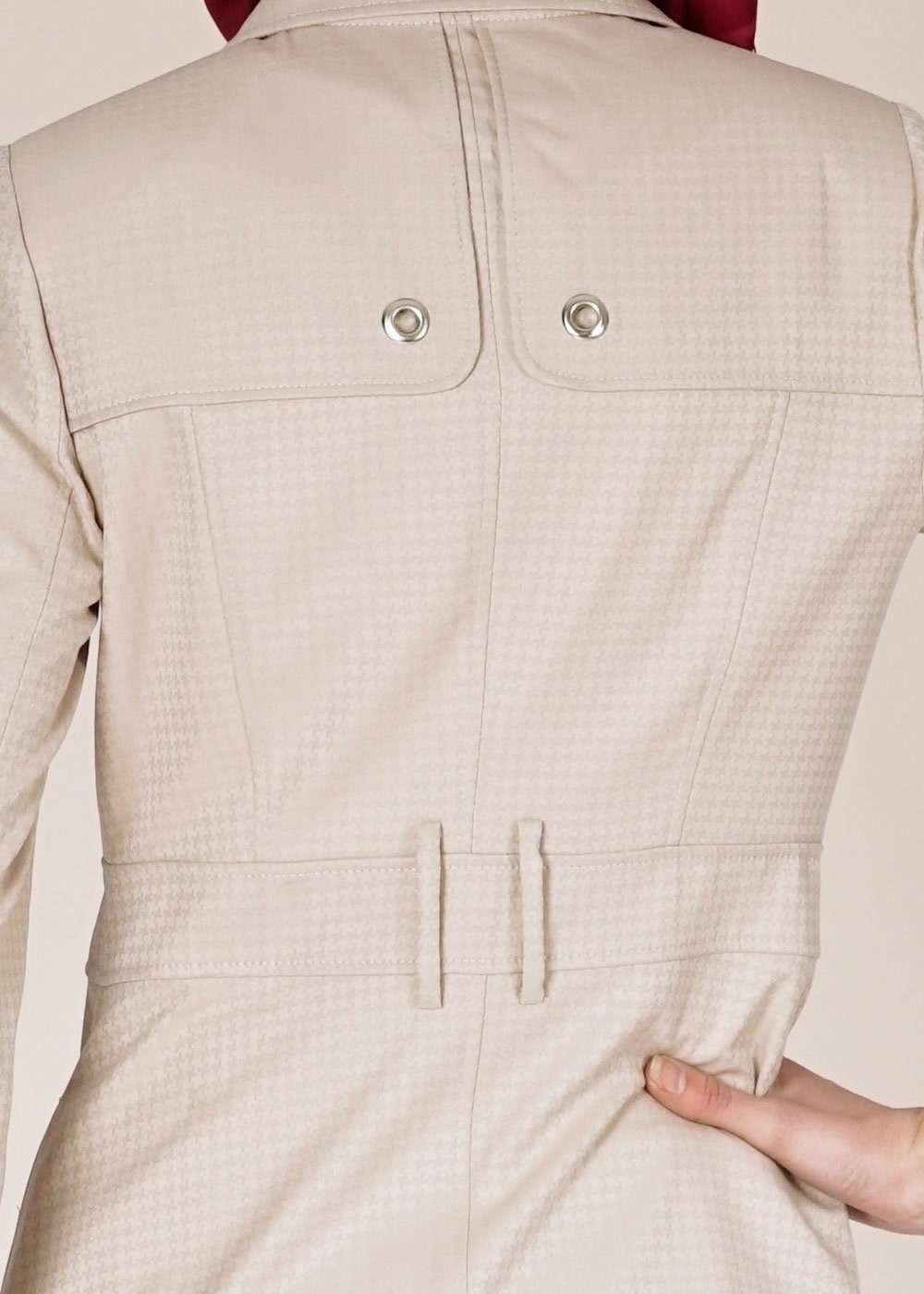 Tesettür giyim BEJ 1505 Crista Tesettür Trench