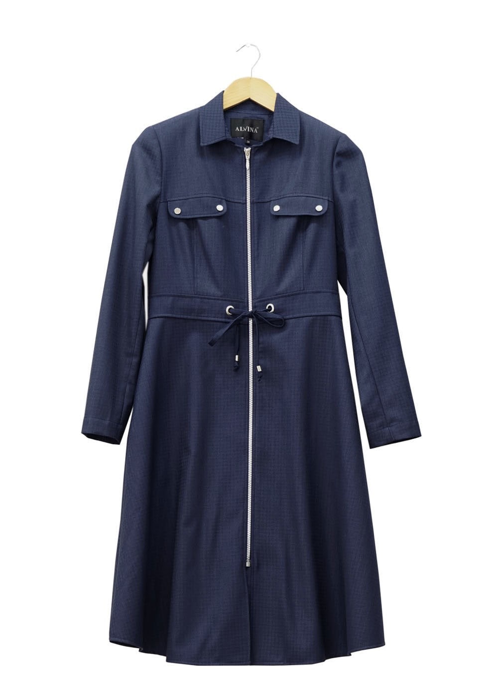 Tesettür giyim LACİVERT 1505 Crista Tesettür Trench