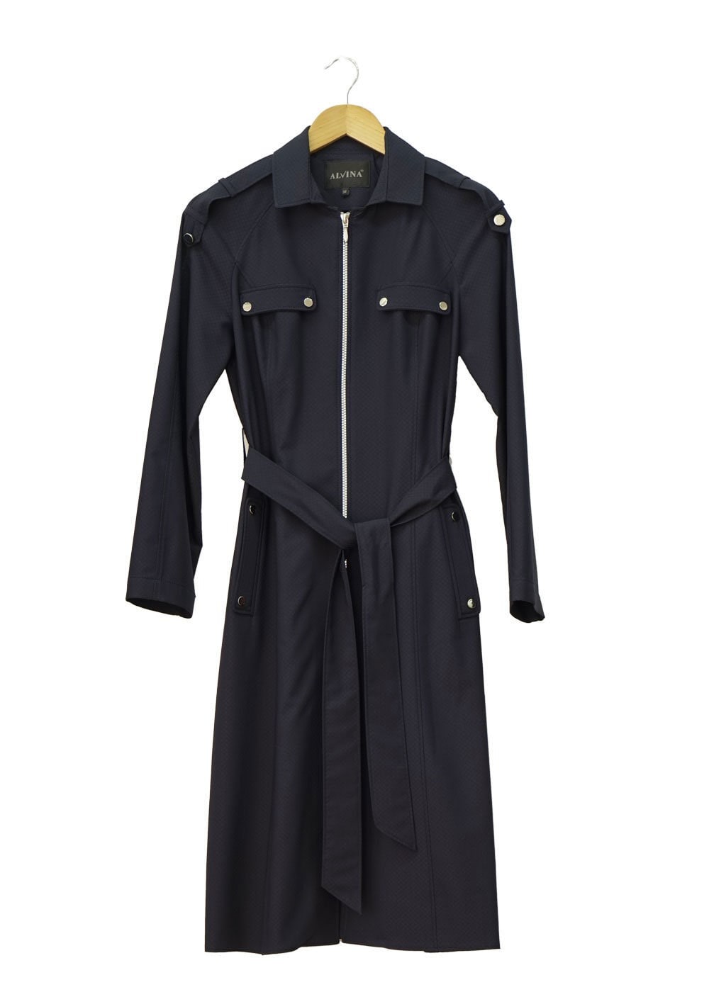 Tesettür giyim LACİVERT FERMUARLI CEP DETAYLI TRENÇKOT 1515