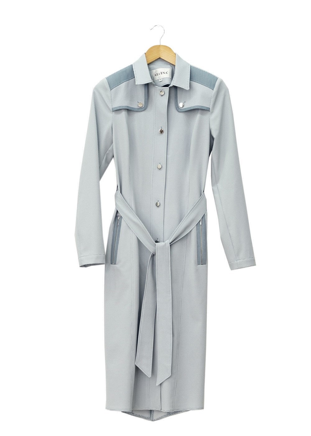 Tesettür giyim MAVİ 1519 Berta Tesettür Trench