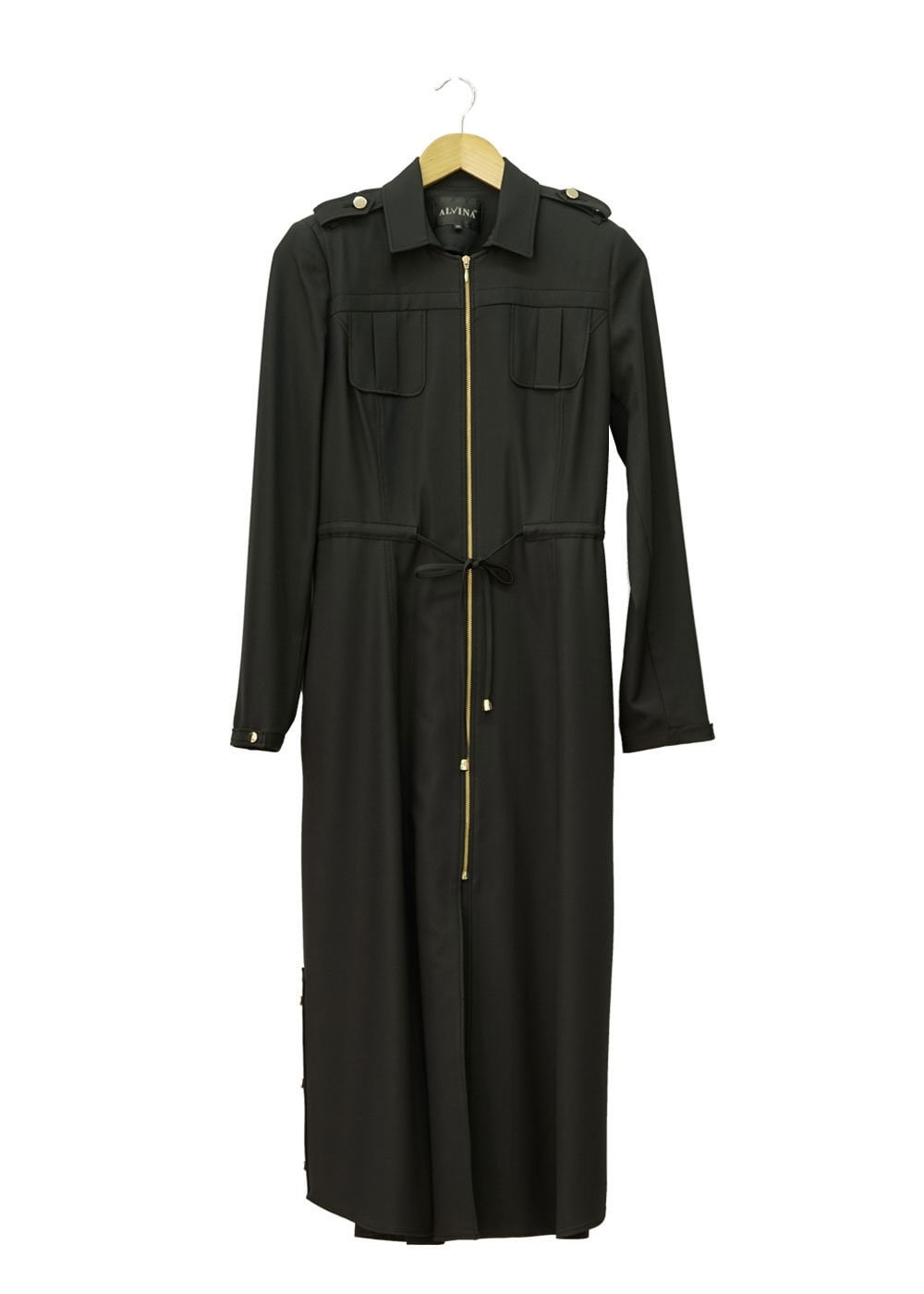 Tesettür giyim SİYAH 1521 Beliz 8168 Tesettür Trench