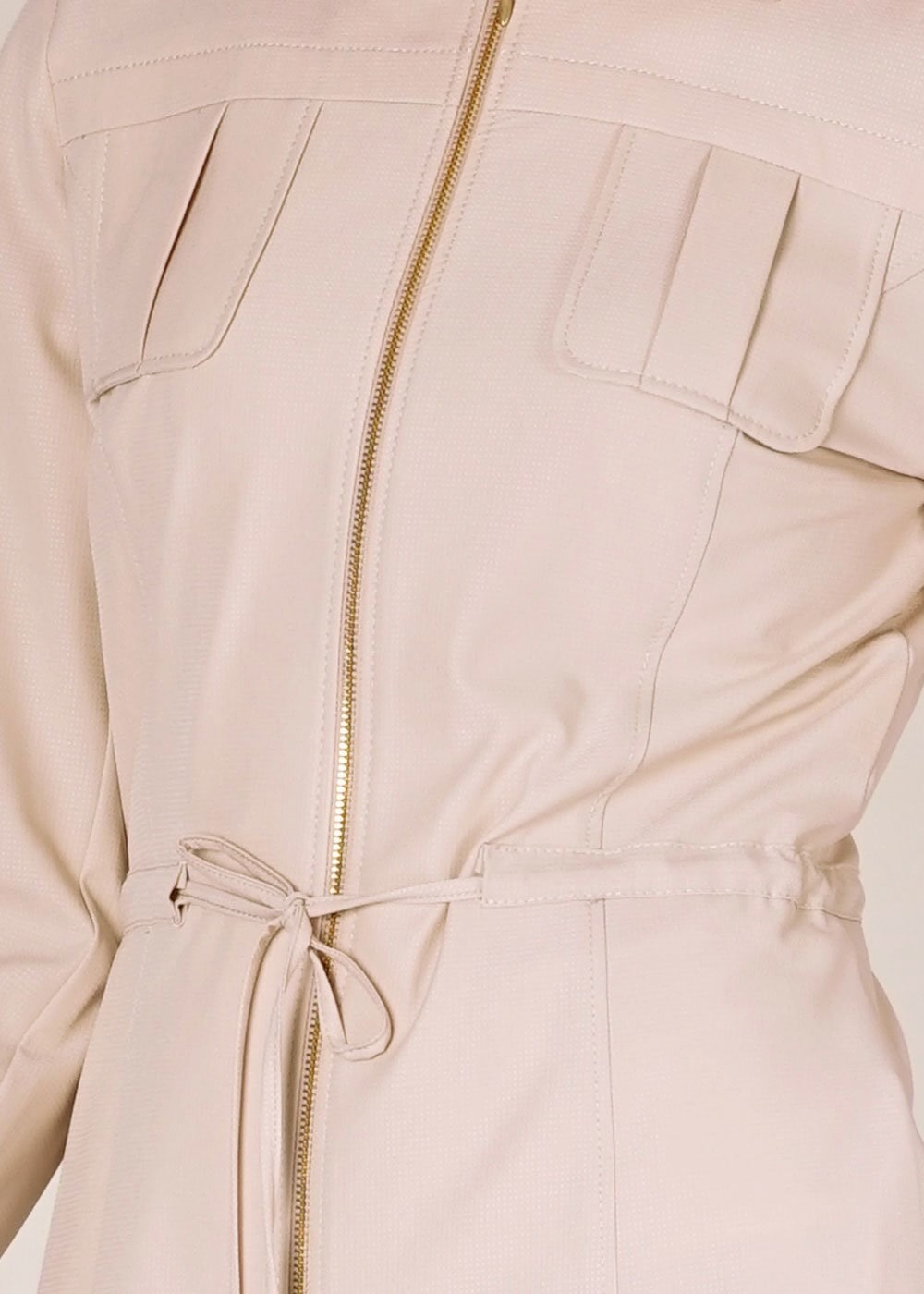 Tesettür giyim BEJ 1521 Beliz 8168 Tesettür Trench