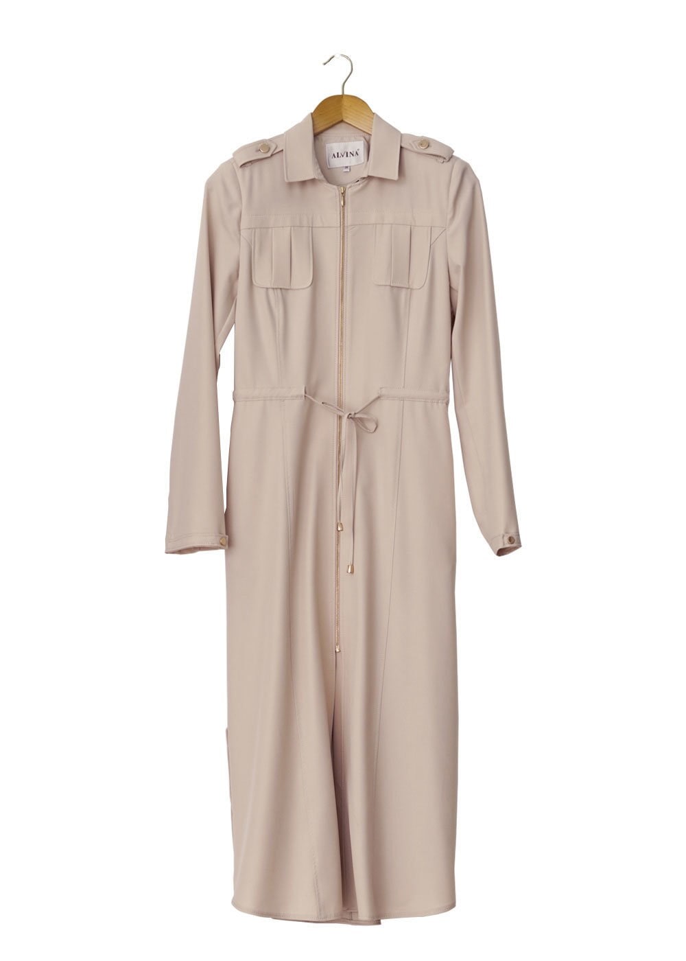 Tesettür giyim BEJ 1521 Beliz 8168 Tesettür Trench