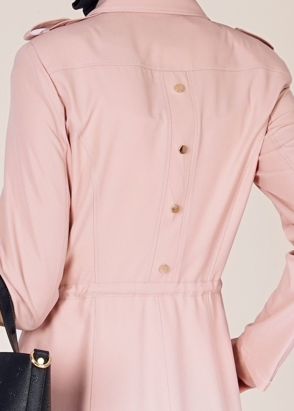 Tesettür giyim PUDRA 1521 Beliz 8168 Tesettür Trench