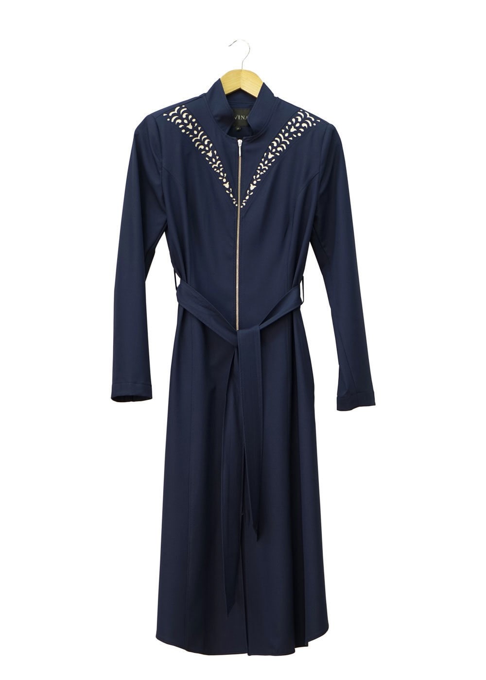 Tesettür giyim LACİVERT 1526 Beliz Tesettür Trench