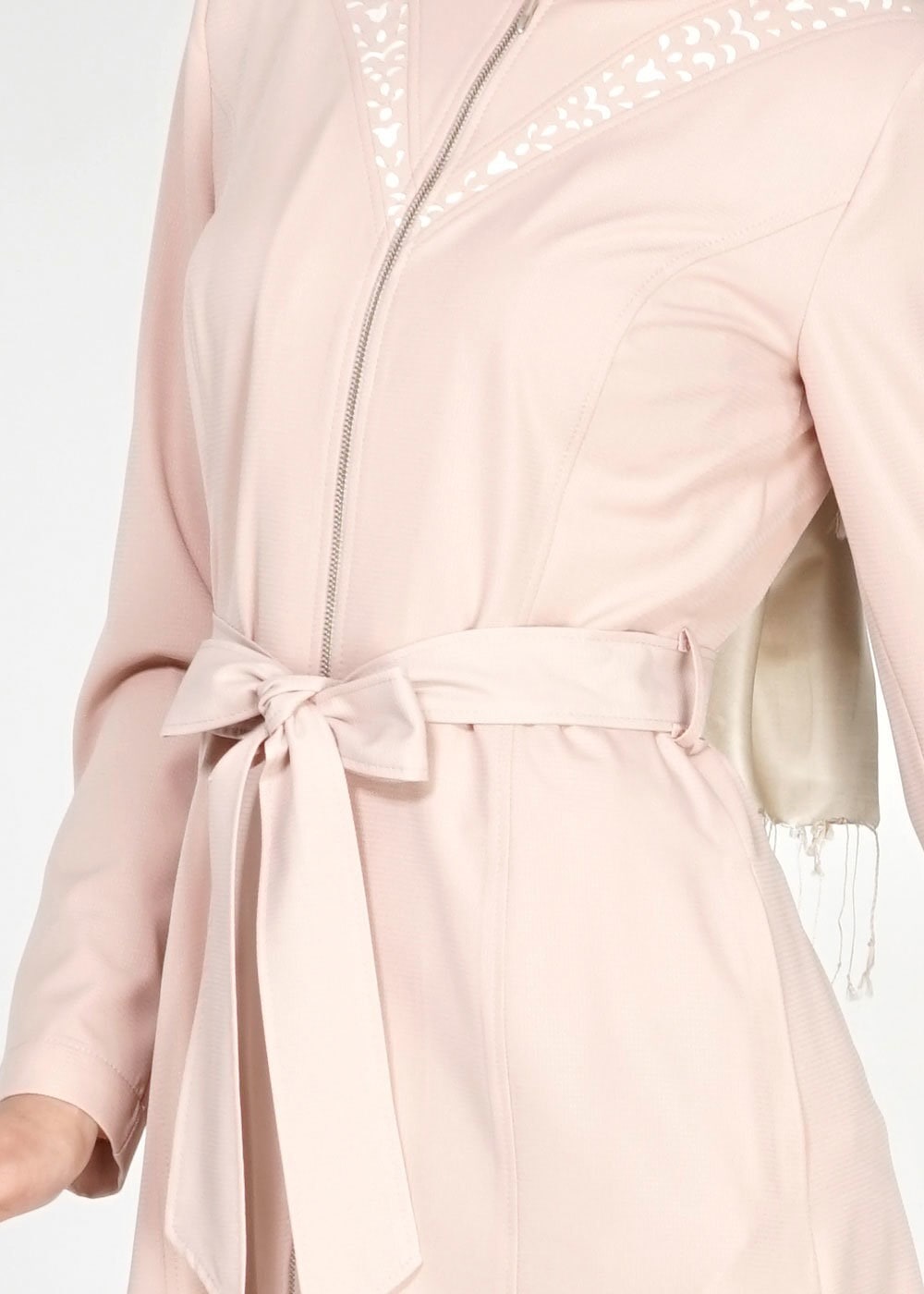 Tesettür giyim PUDRA 1526 Beliz Tesettür Trench