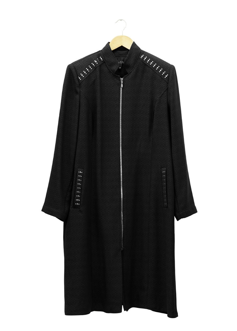 Tesettür giyim SİYAH 1536 Nazenin Tesettür Trench