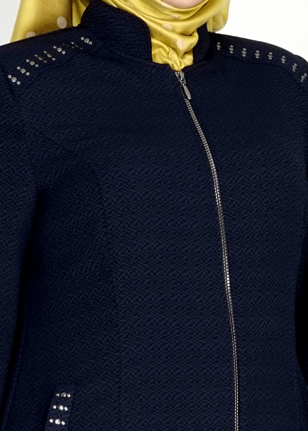 Tesettür giyim LACİVERT 1536 Nazenin Tesettür Trench