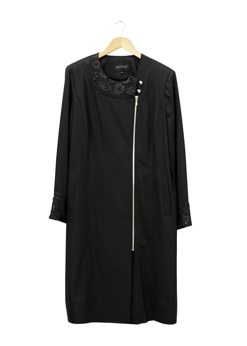 Tesettür giyim SİYAH 1543 Natalia Tesettür Trench