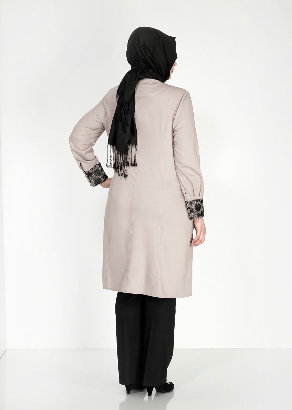 Tesettür giyim KUM 1543 Natalia Tesettür Trench