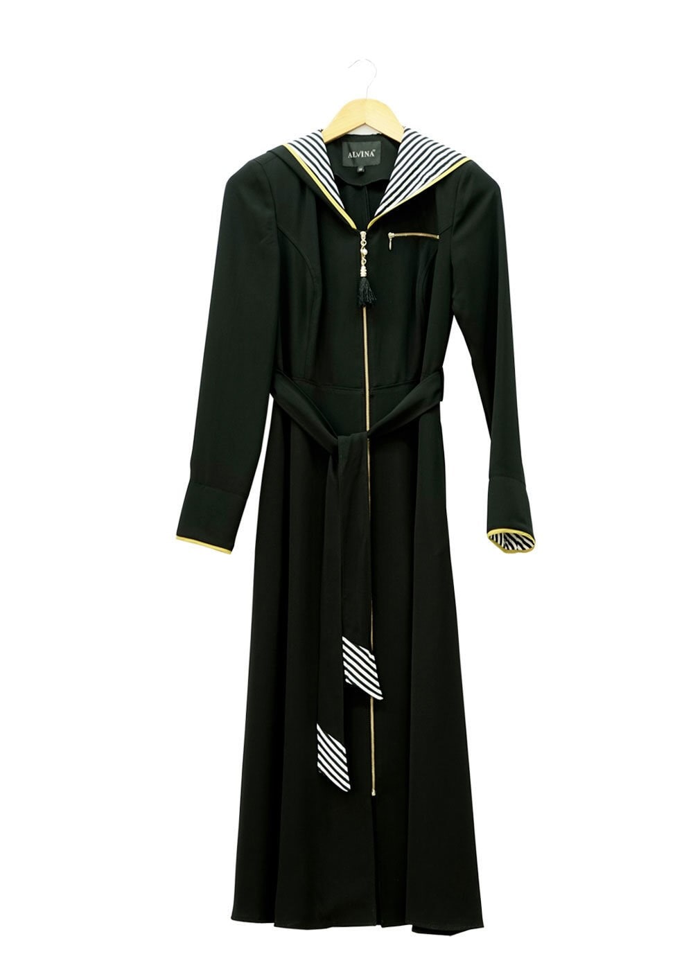 Tesettür giyim SİYAH 1545 Farah Tesettür Trenç