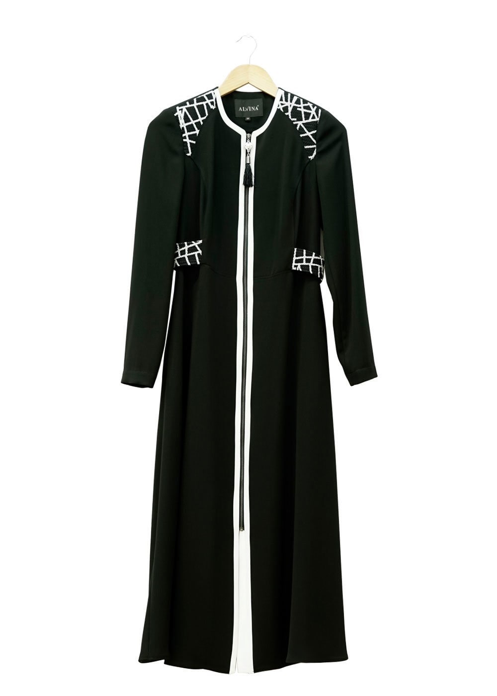 Tesettür giyim SİYAH 1548 Farah 6288 Tesettür Trench