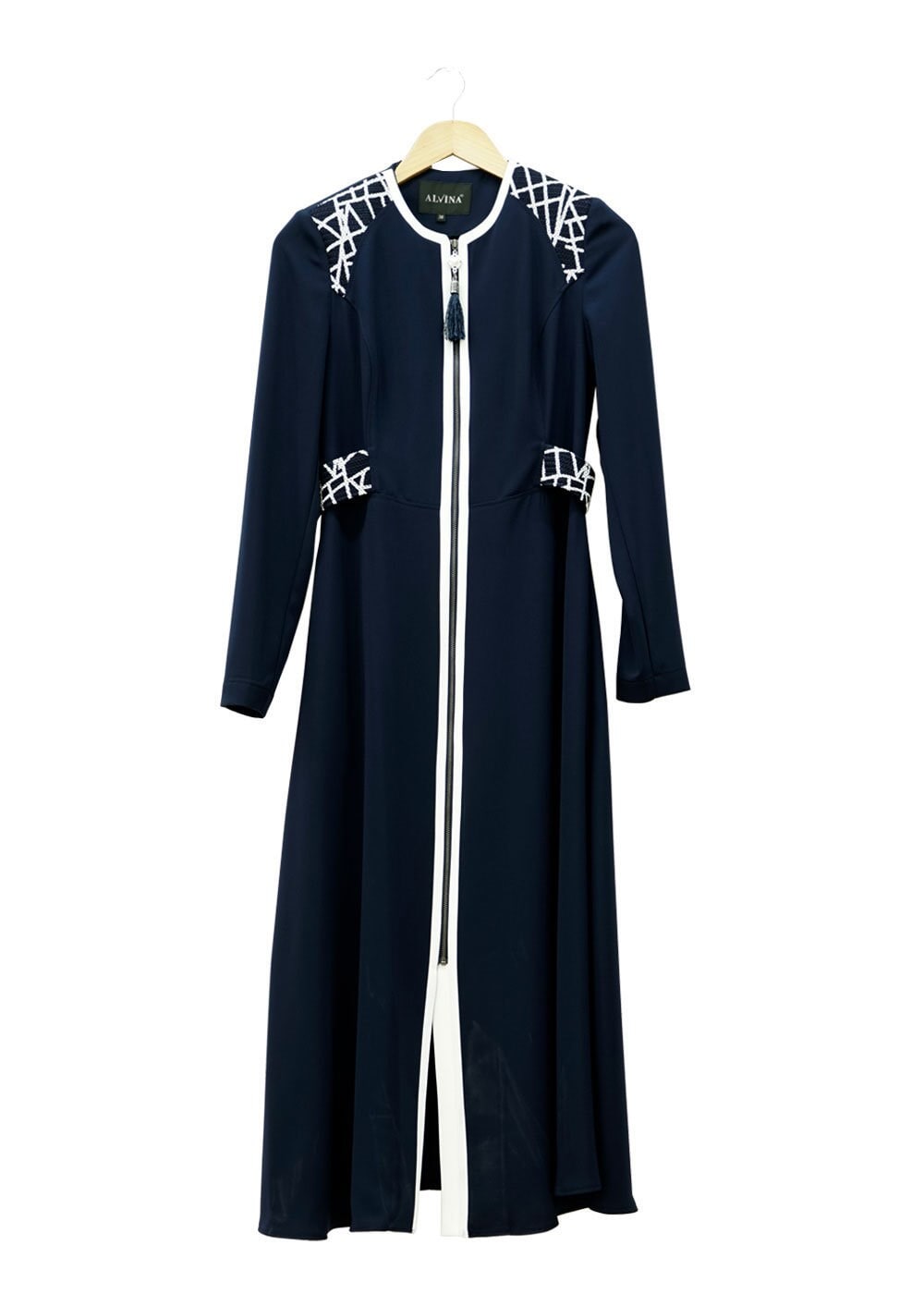 Tesettür giyim LACİVERT 1548 Farah 6288 Tesettür Trench