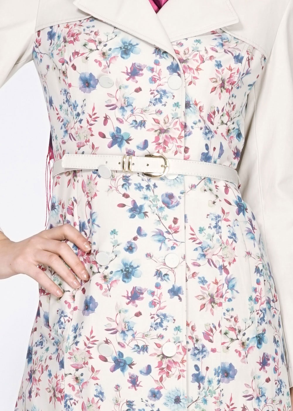 Tesettür giyim LACİVERT 1551 Ranger Emp Tesettür Trench