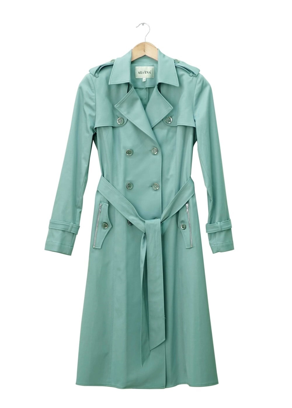 Tesettür giyim YEŞİL 1553 Peren Tesettür Trench