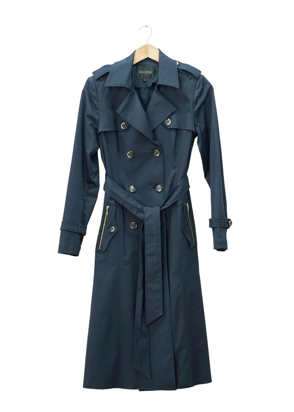 Tesettür giyim LACİVERT 1553 Peren Tesettür Trench