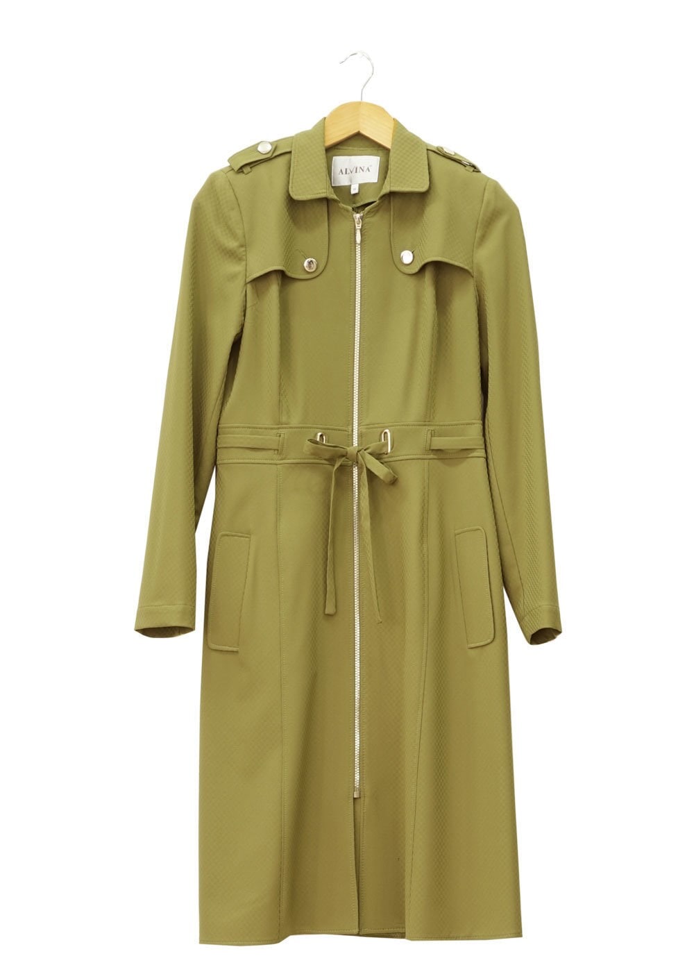 Tesettür giyim YEŞİL 1555 Duygu Tesettür Trench