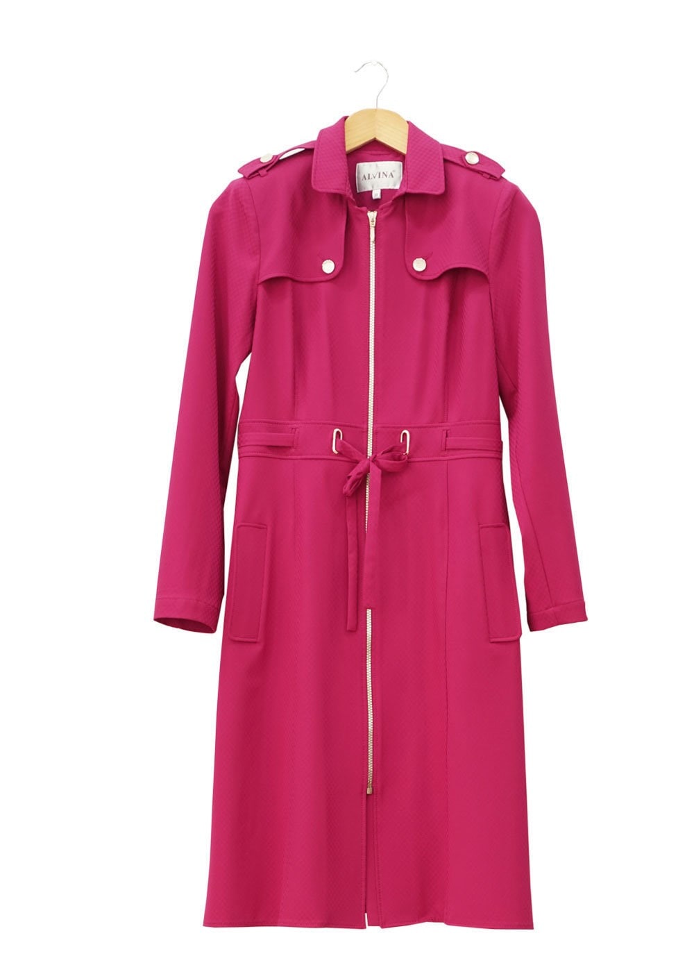 Tesettür giyim FUŞYA 1555 Duygu Tesettür Trench