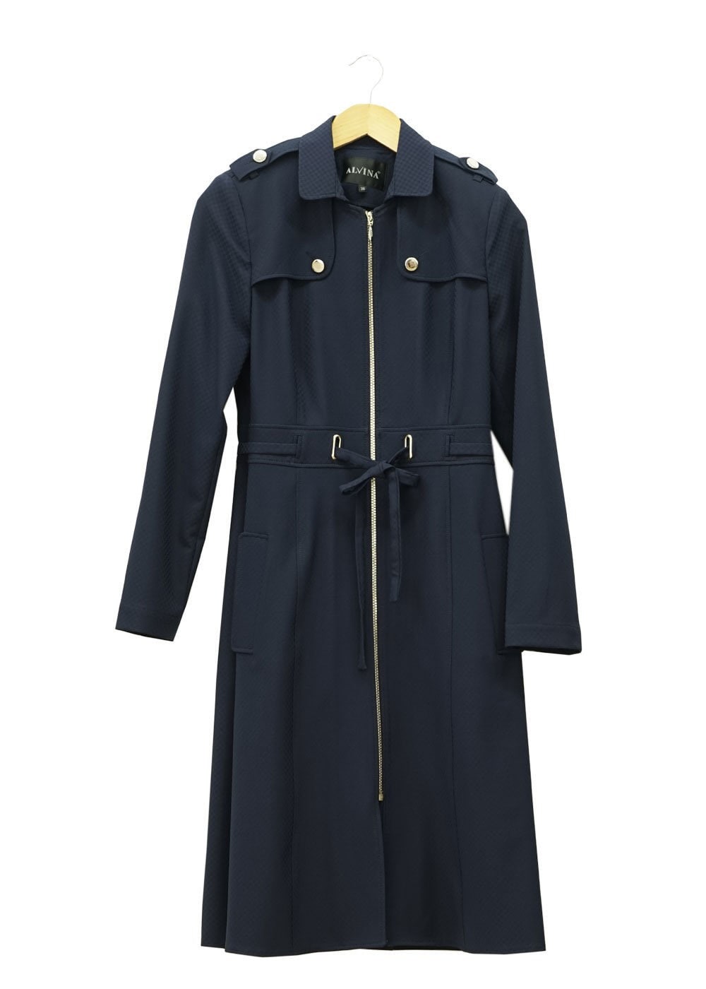 Tesettür giyim LACİVERT 1555 Duygu Tesettür Trench