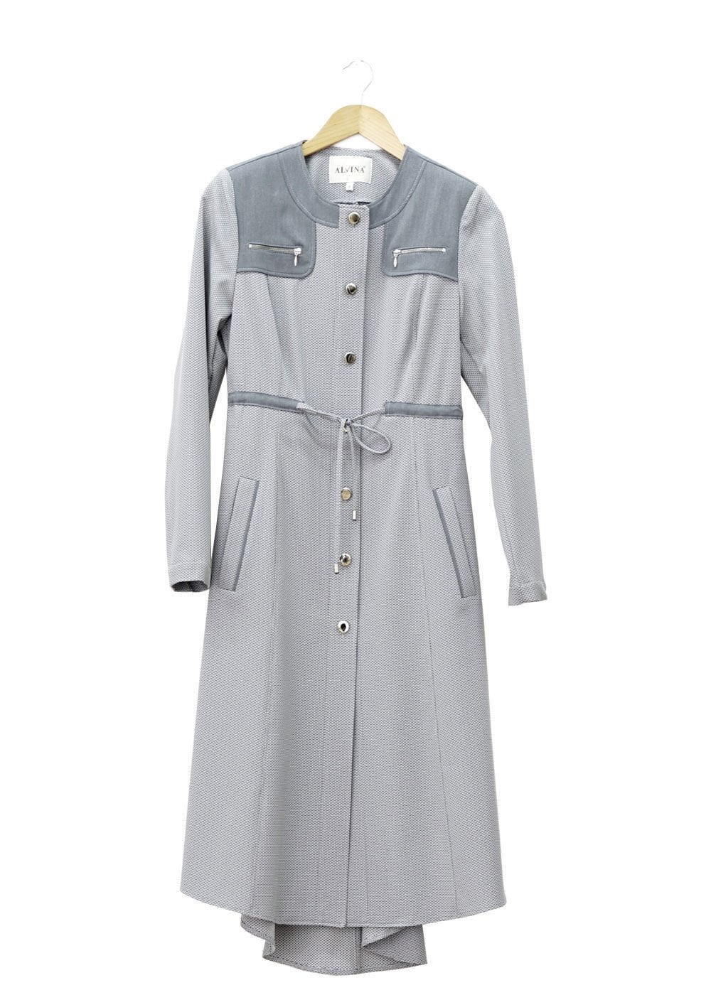 Tesettür giyim LACİVERT 1556 Berta Tesettür Trench