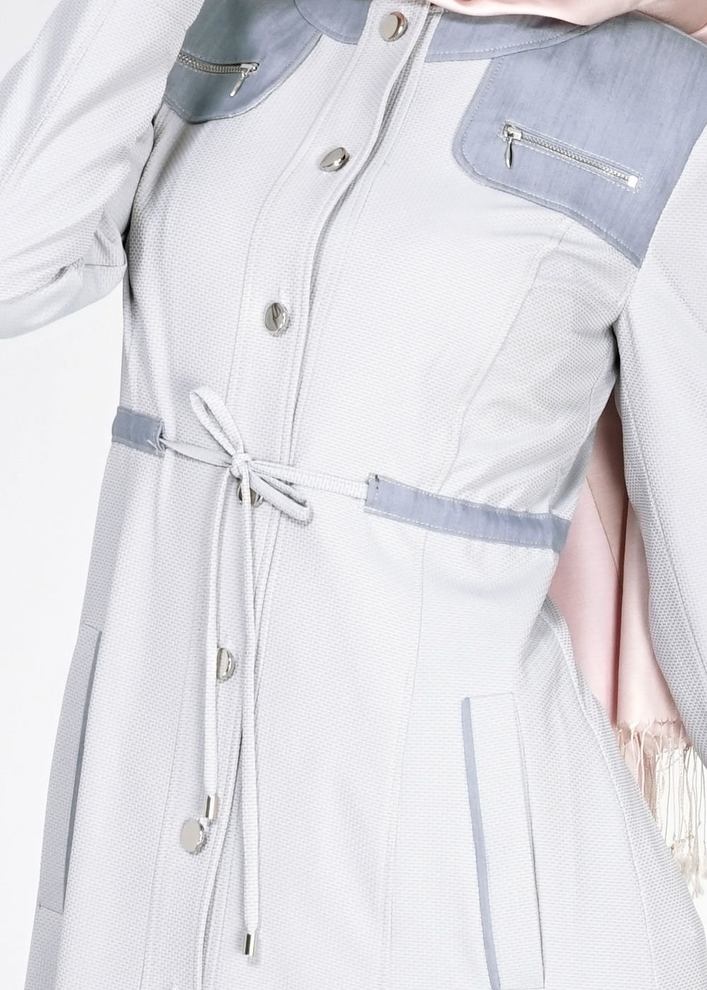 Tesettür giyim BEJ 1556 Berta Tesettür Trench