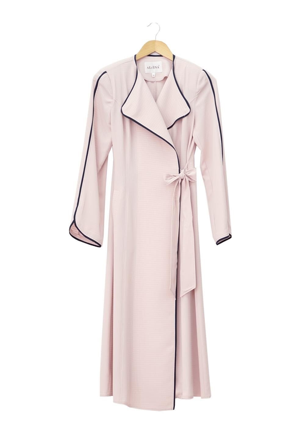 Tesettür giyim PUDRA 1567 Uvertur Tesettür Trench